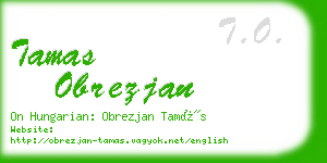 tamas obrezjan business card